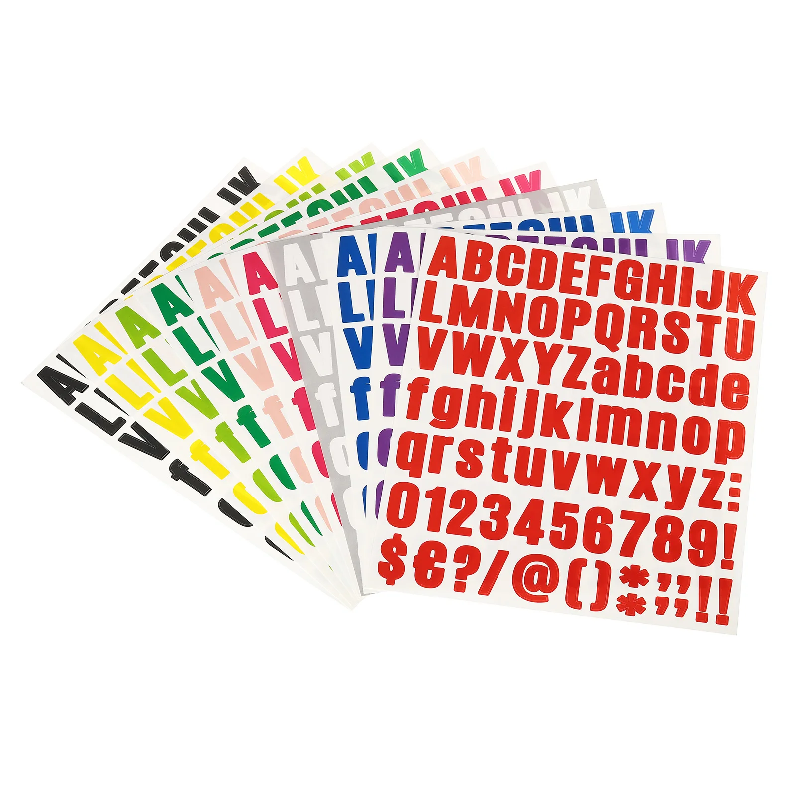 

810Pcs/10Sheet Self Adhesive Vinyl Letters Numbers Stickers Kit Self Adhesive Decals for Mailbox, Sign, Address, Greeting Cards