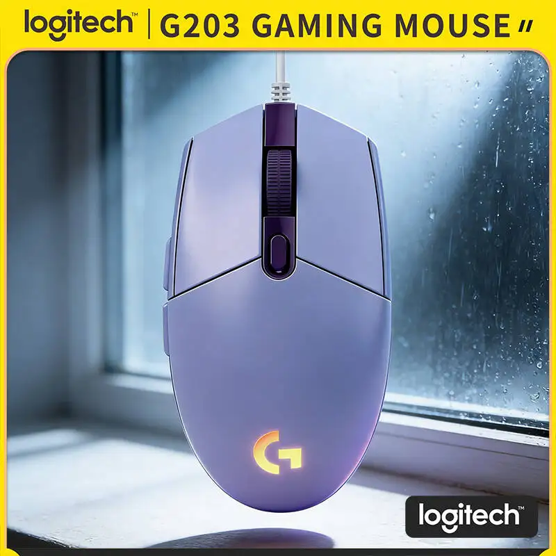 

Logitech G203 Lightsync Mouse, High Speed Optical Sensor, 1000Hz Polling Rate, Ergonomic Comfort Grip, for PC