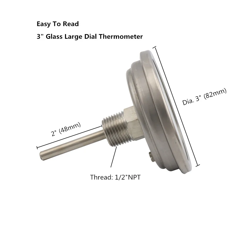 Bezspawany Bi-metalowy termometr cyfrowy 3 \