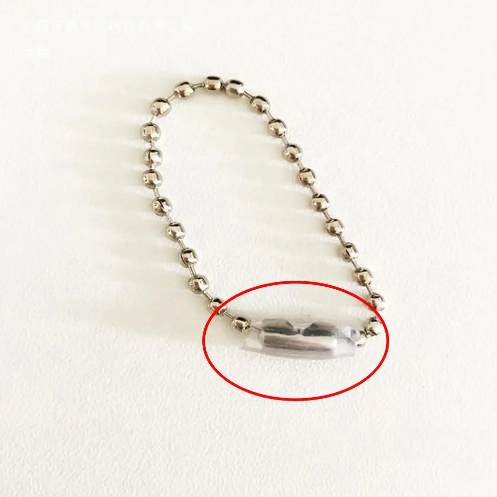 50Pcs Bead Chain Anti-lost Cover Pendant Acrylic Card Chain Falling Off Key Ring Protective Cover To Prevent Falling Bead Chain