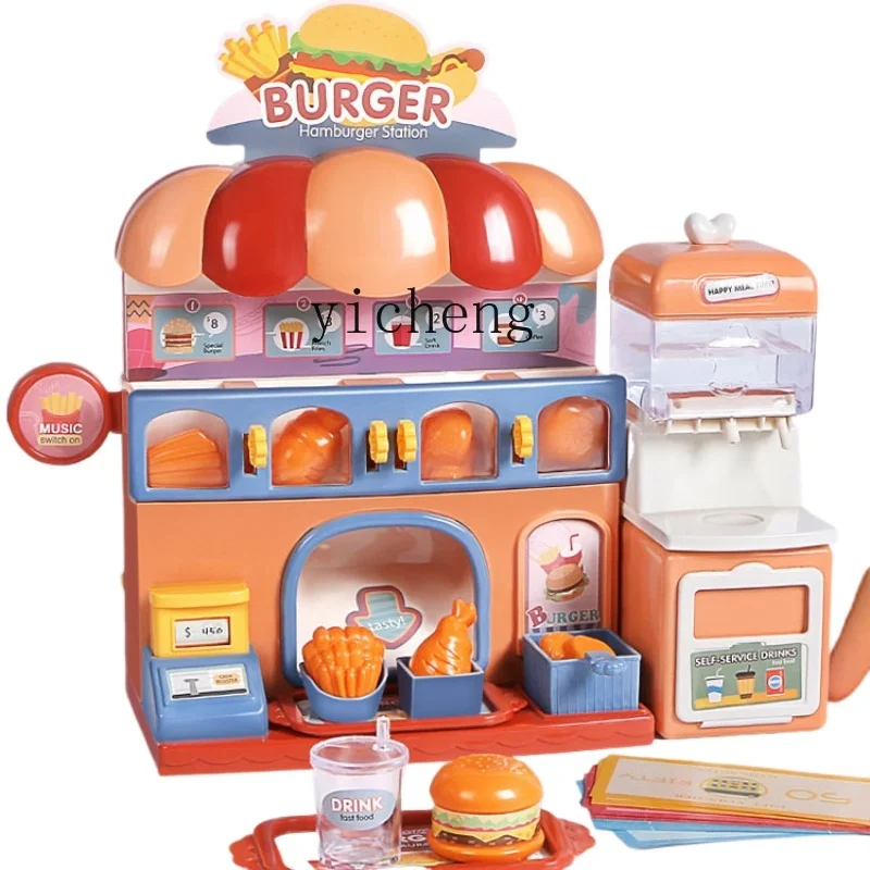 Tqh Children's Donut Toy Girls Playing House Ice Cream Truck Oven Vending Machine Baby Gift