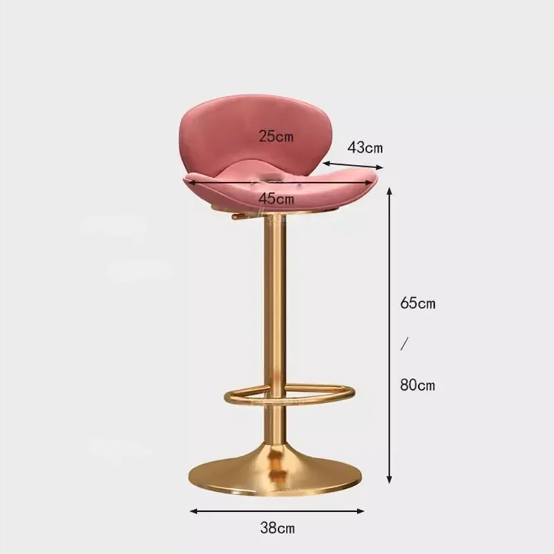 Krzesła metalowe Wysokie krzesło Wygodne antyczne meble Stołki barowe Banki kuchenne Ogród Ergonomiczny dom Taburetes Altos Mid Century