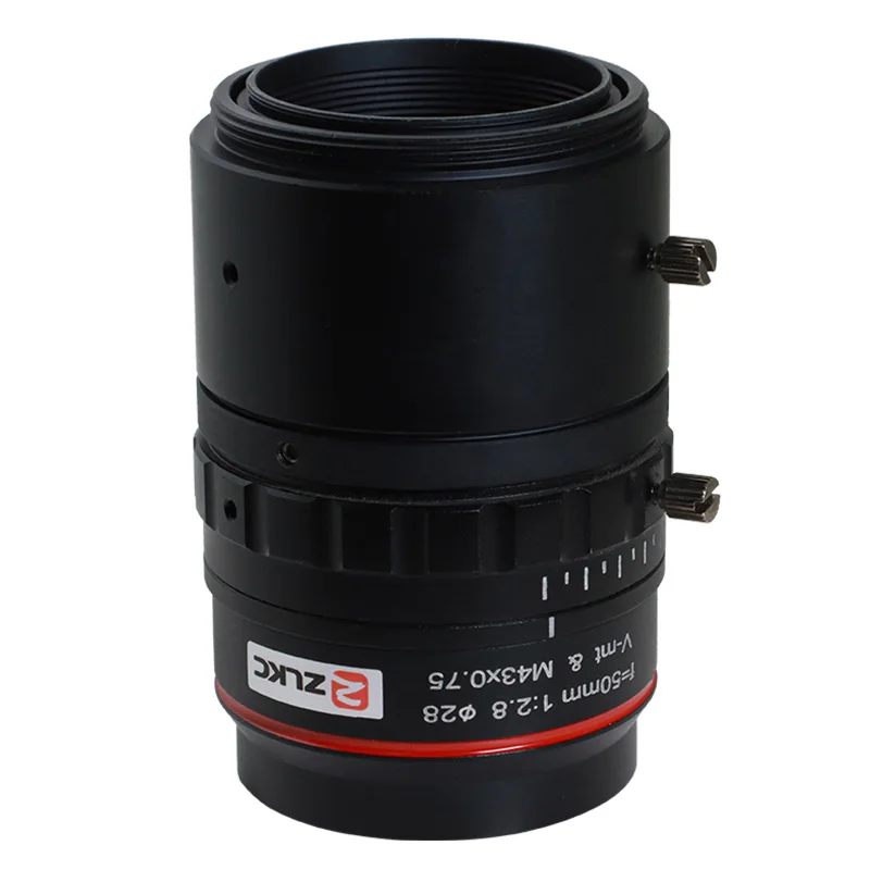 ZLKC M42-Mount lens 50mm fixed focus lenses Line-scan camera F2.8 manual Iris high resolution 4K machine vision camera lenses