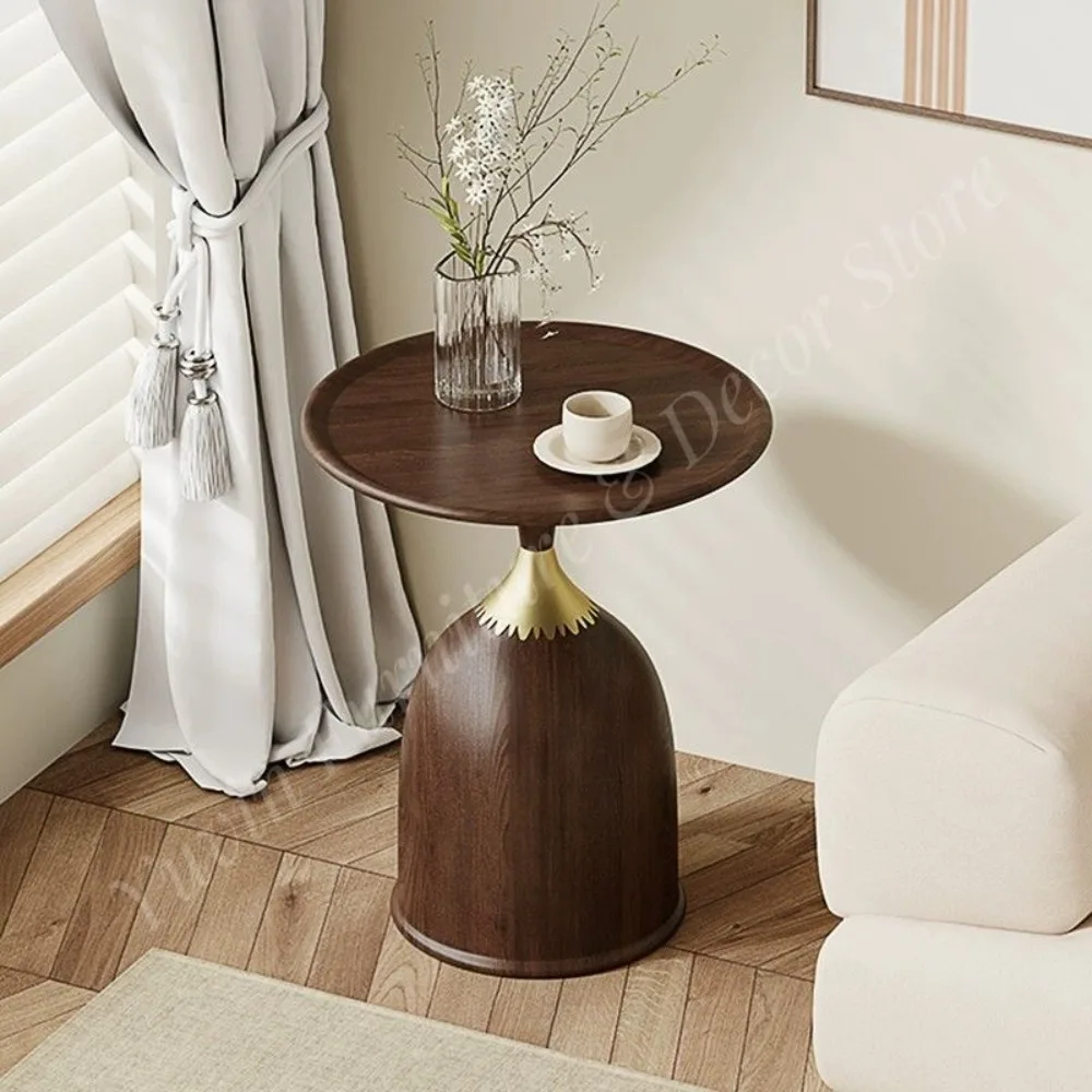 Light-Luxury Italian Style Metal Marble Top Small Coffee Table Bedside Cabinet Side Table Home Bedroom Living Room