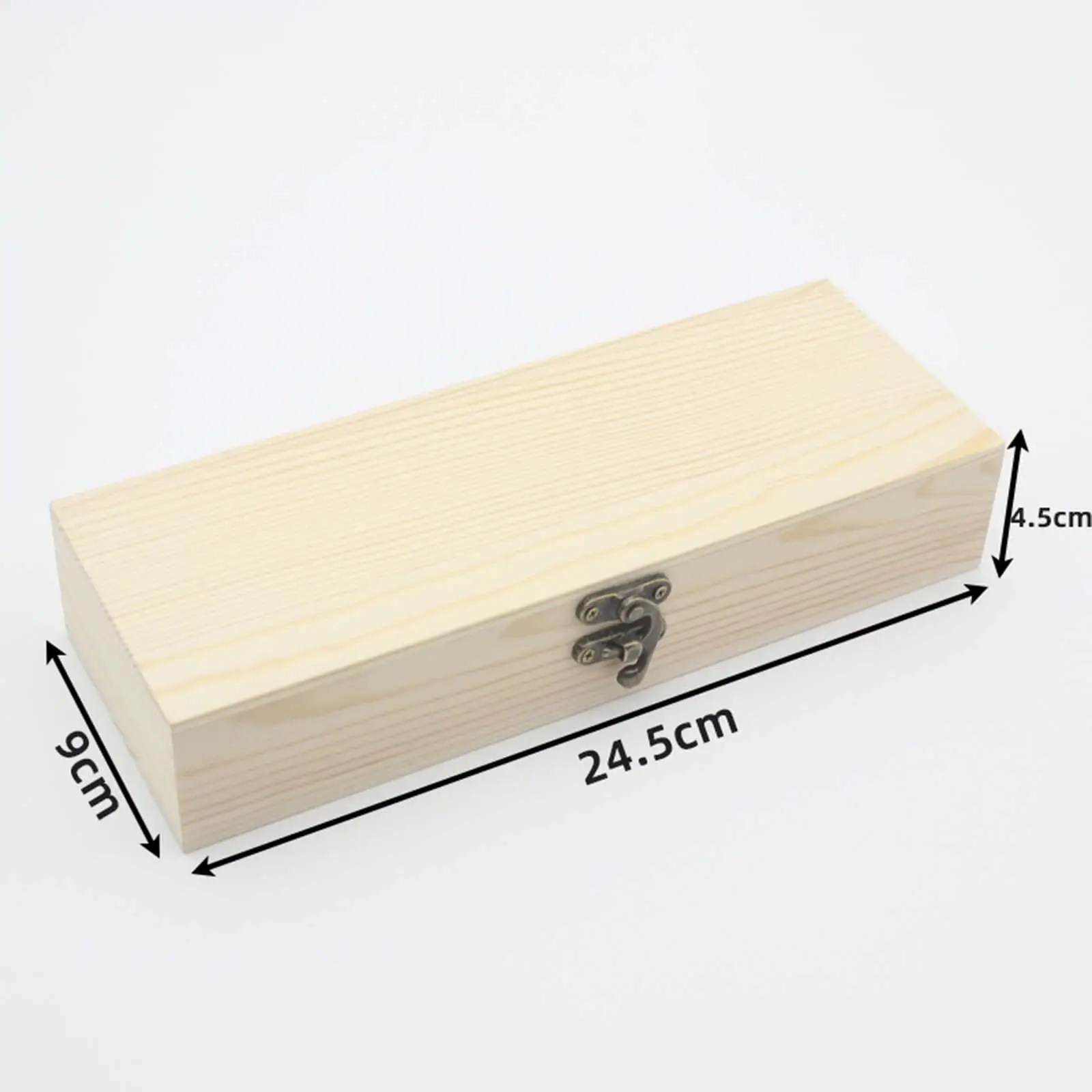 Natural Wooden Box Front Closure Keepsake Keepsake Box Jewelry Box Rectangular