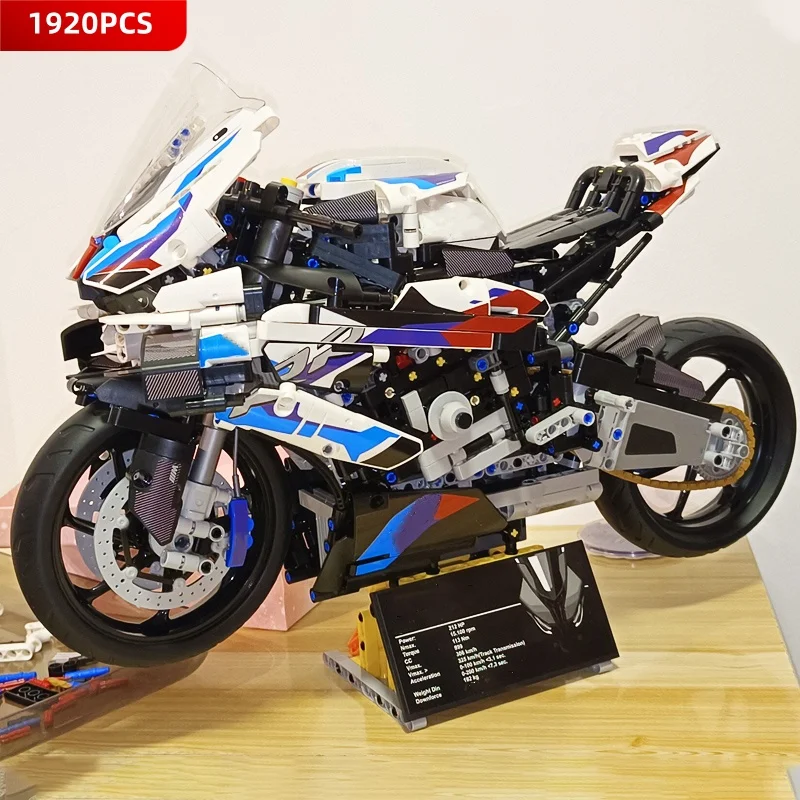 New Assembly Expert Puzzle Simulation Motorcycle Building Block Model Motorcycle Building Bock Assembly Toy Birthday Gifts Toys