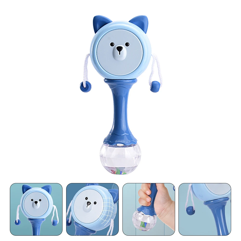 

Infant Baby Teether Drum Rattle Soft Silicone Safe Comfortable Baby Toddler Cognitive Development Sensory Motor Skill Training