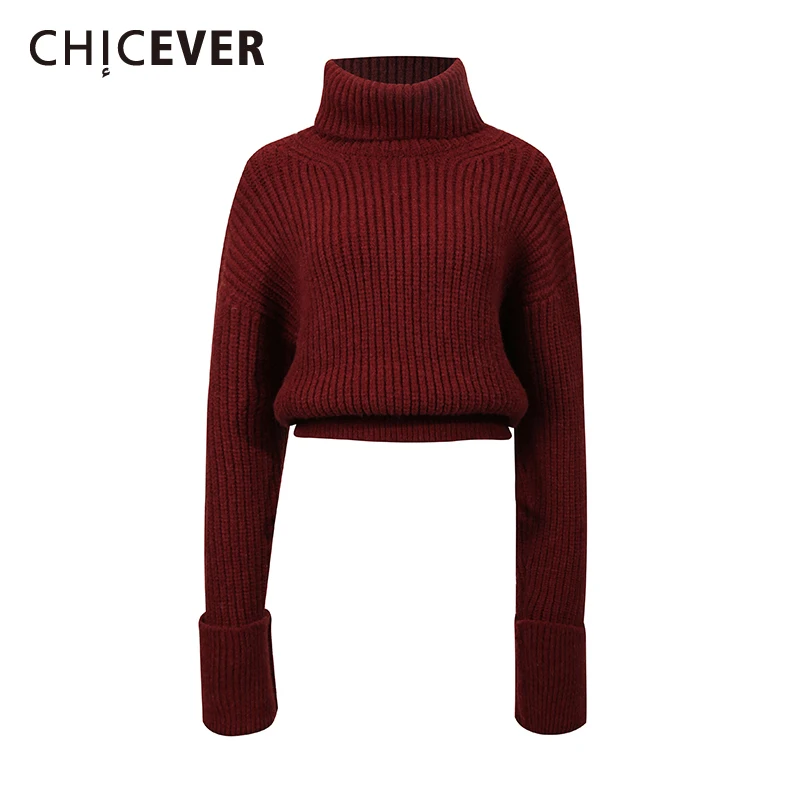 

CHICEVER однотонный шикарный свитер со складками, женская водолазка с длинным рукавом, свободные винтажные литературные женские свитера, осенняя мода
