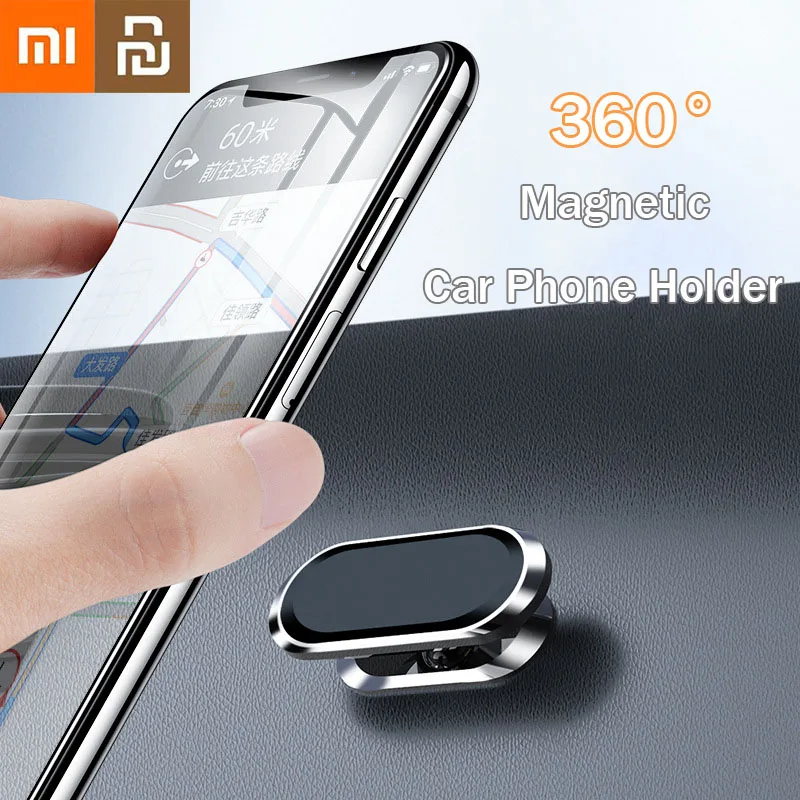 

Металлический магнитный держатель для телефона Youpin Xiaomi вращающийся на 360 ° автомобильный мини-держатель для телефона GPS магнитный автомобильный кронштейн из цинкового сплава сильный магнит Mi