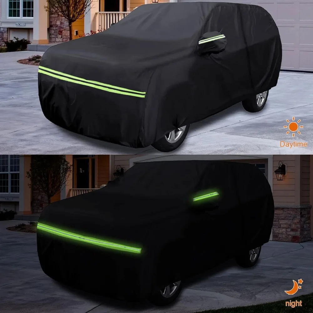 غطاء سيارة مناسب لجميع الأحوال الجوية لموديلات 2017-2025، مقاوم للماء بـ 6 طبقات مع باب بسحاب وتصميم مقاوم للرياح #4