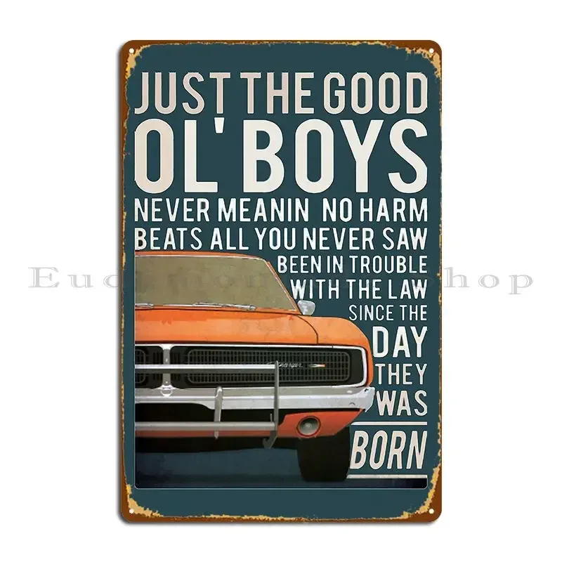 Dukes Of Hazzard Vintage Design Metallschild Club Wanddekoration Eisenwandhöhle Blechschild Poster