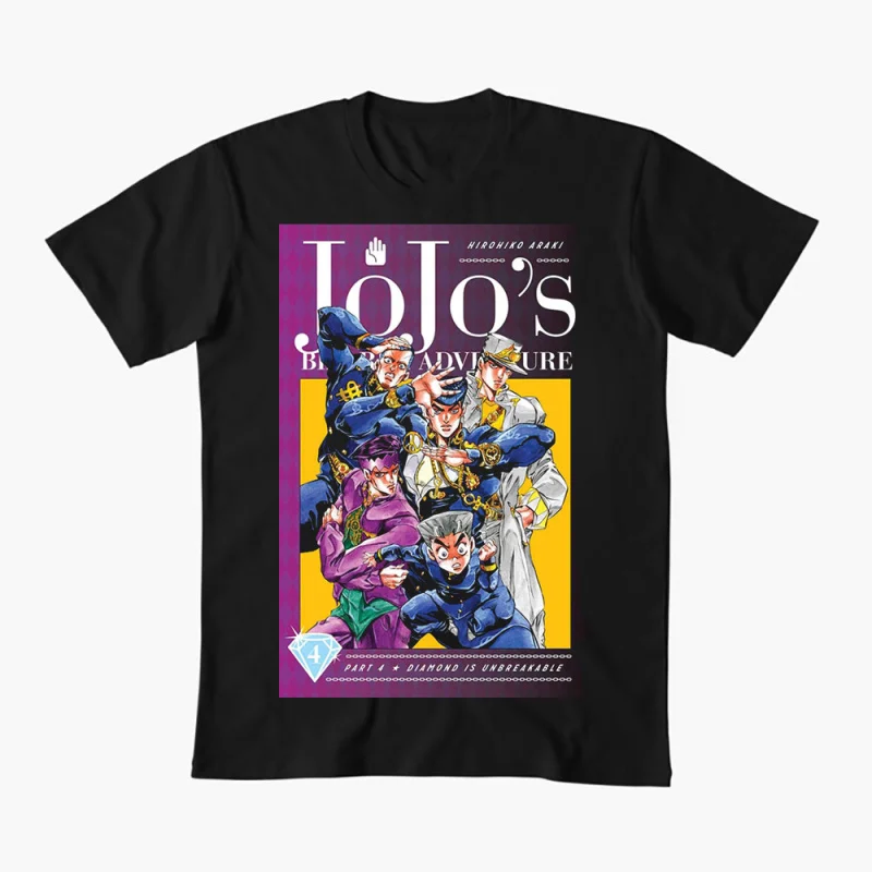 

0413 JoJo's Bizarre Adventure Anime Gift t shirt 100% cotton printed Graphic Clothes Y2K clothing Cartoon Tee All size Tops