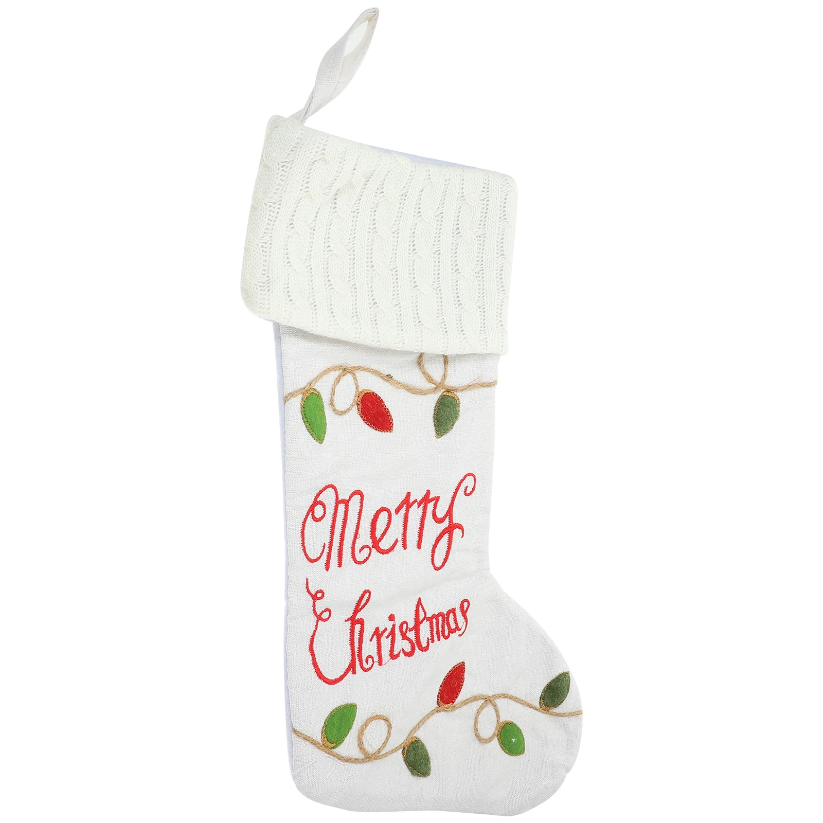 

Lovely Christmas Stocking Pendant Xmas Tree Hanging Decorative Sock Gift Bag Holiday Party Decoration Fireplace Wall Hanging