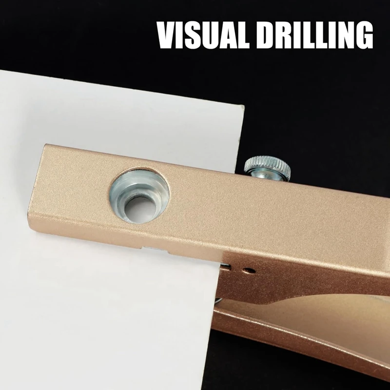 Single Hole Punch Heavy Duty Hole Puncher Edge Banding Punching Plier With Scale For Paper Cards Plastic Cardboard