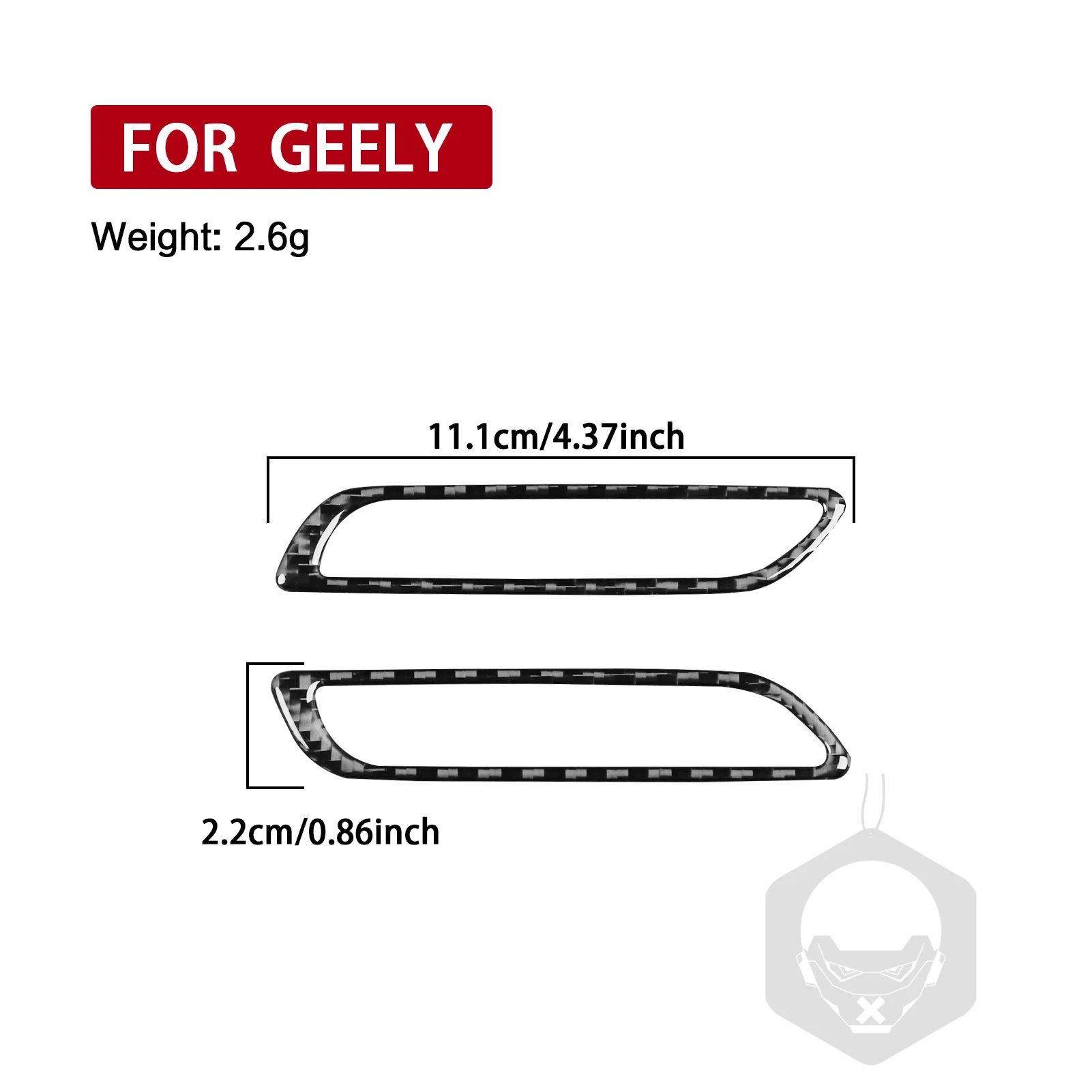 For Geely Emgrand 4th 2022—2025 Real Carbon Fiber Sticker Dashboard Air Vent Frame Cover Trim Accessories