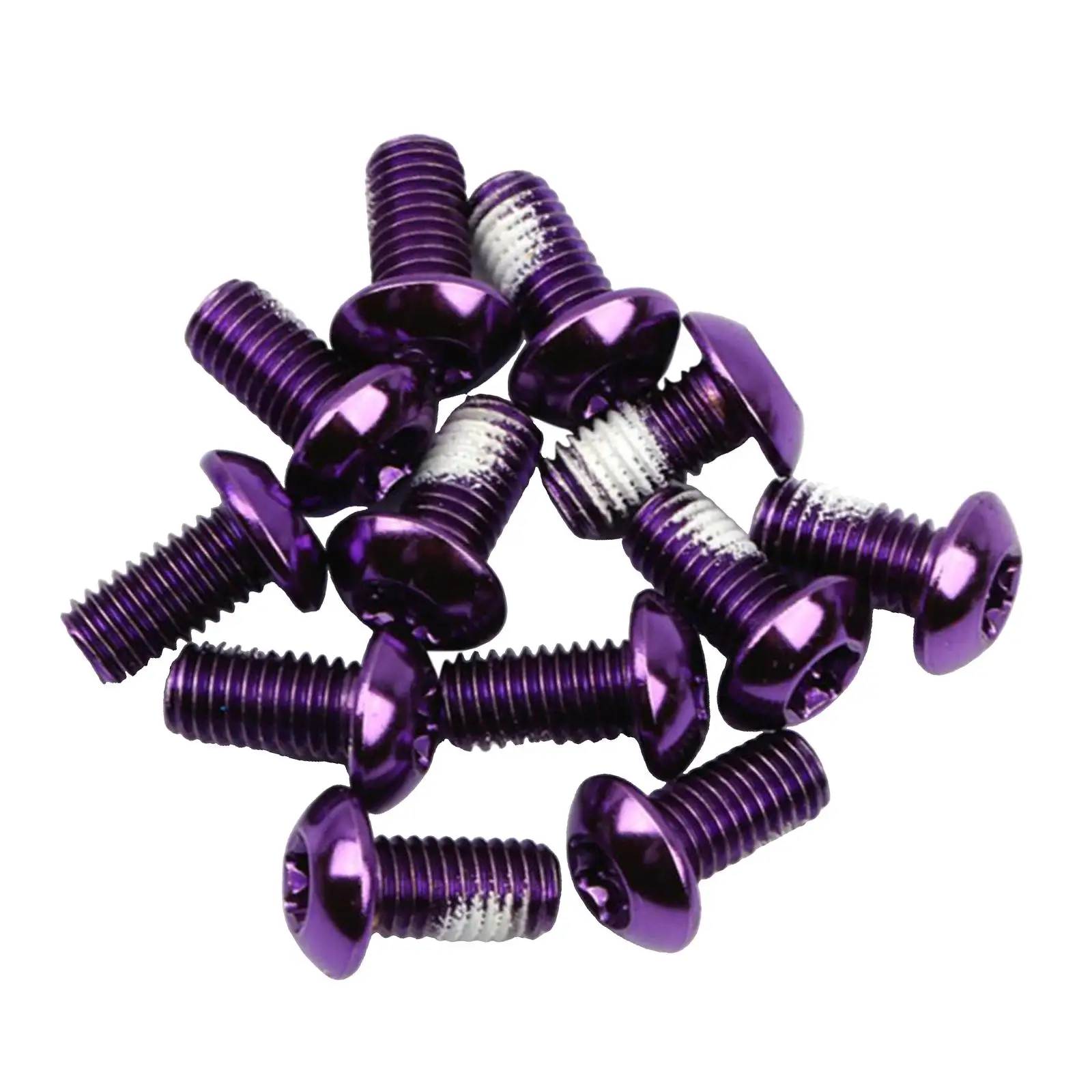 Tornillos de freno de disco T25 M5 x 11,5mm, tornillos de fijación para bicicleta de carretera, color morado, 2 unidades, 12 unidades