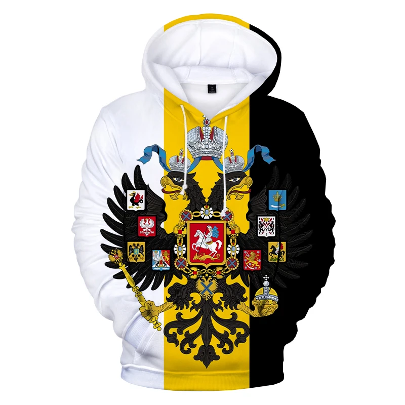 Russian Flag Hoodies Men Fashion Tracksuit Women Sweatshirt Hoodie Kids Россия National Emblem Printed Pullover Hip Hop Clothing