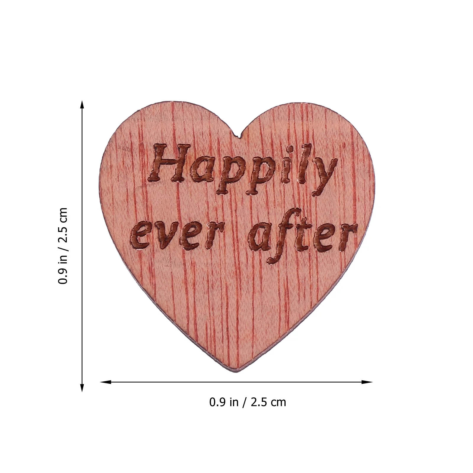 

100pcs Wooden Love Shape Patch Wood Slice Craft Decor Engraving Chips DIY Ornament Festival Accessories Heart Shaped Wood