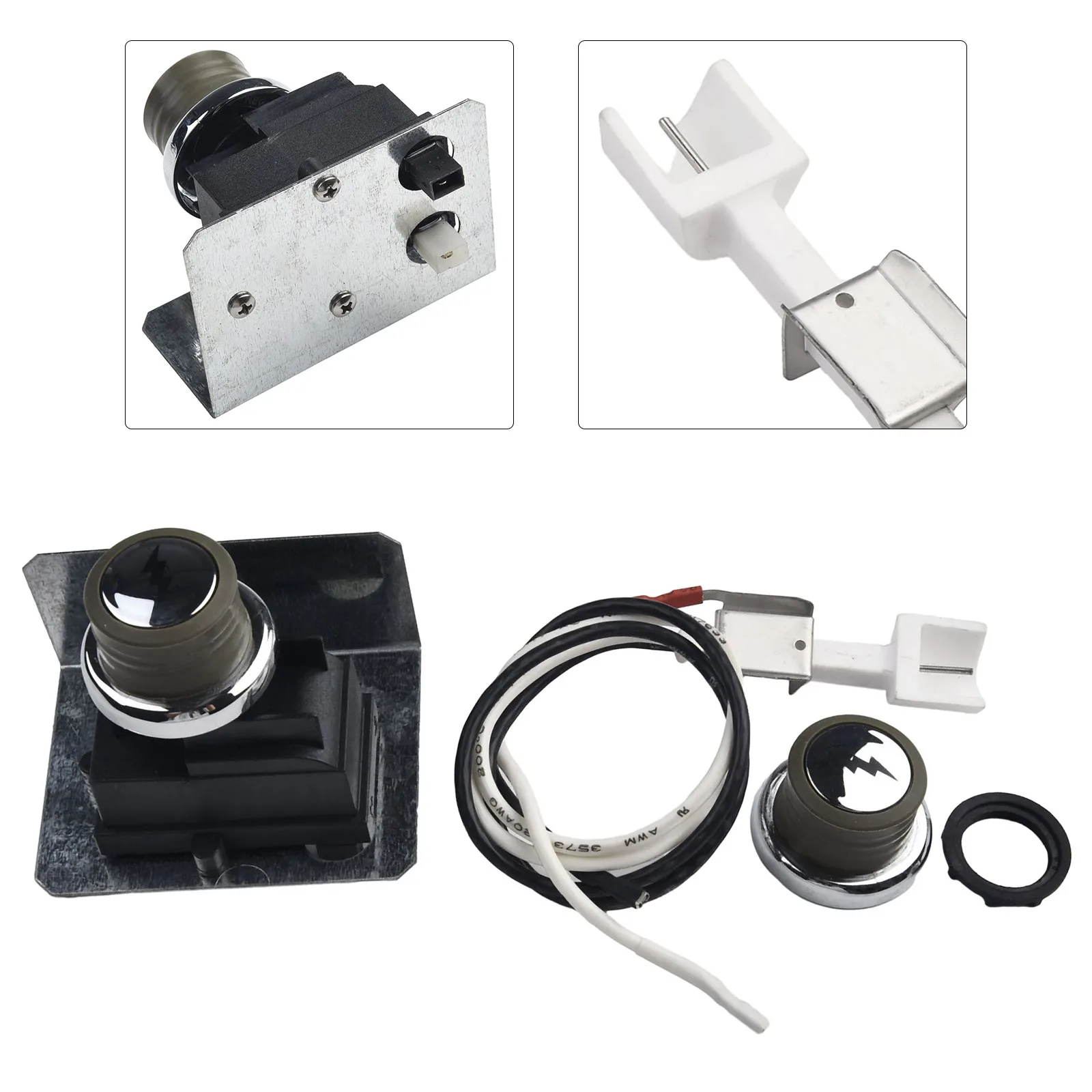 Igniter Kit For Weber for genesis E/S-310 for 300 Series With Side-Control E310 E320 EP310 Push Button White U-shaped Sparking