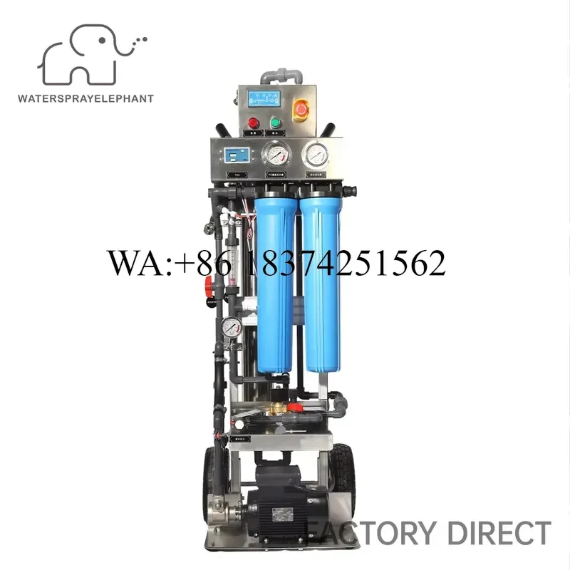 Wmwmnu for Solar Panel Cleaning Water Purifier RO System 750W 1000ppm TDS Input Mobile Industrial Pure Water
