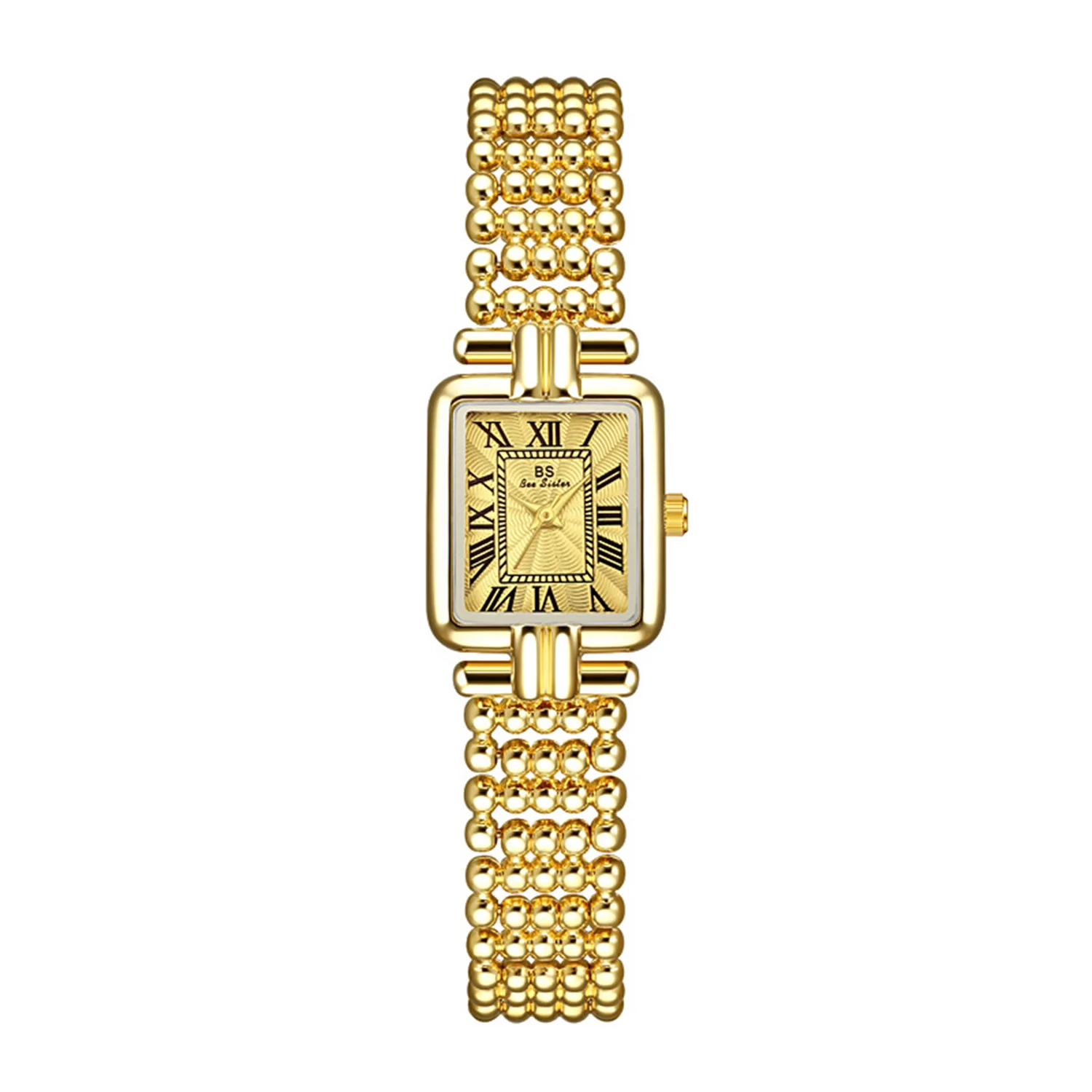 Vintage Watch Women Luxury Gold Square Quartz Watches Ladies Fashion Silver Bracelet Roman Scale Clock Gifts