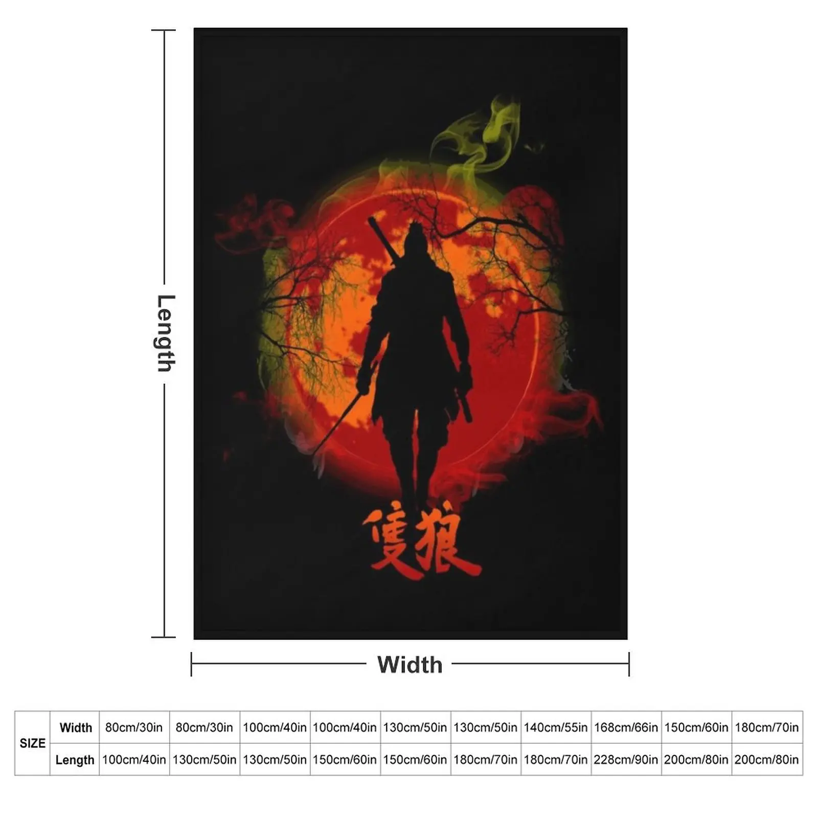 Sekiro sunset \t Throw Blanket Decorative Beds Soft Plaid Beach Single Travel bed plaid Blankets