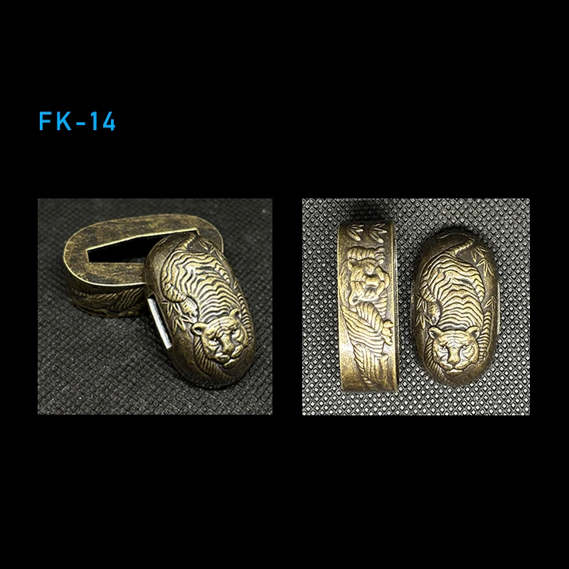 Hochwertige Legierung Katana Butt Cap Fuchi Kashira Griff Kragen für japanische Schwert Samurai Wakizashi Katanas Schwerter Armaturen – Detail 15