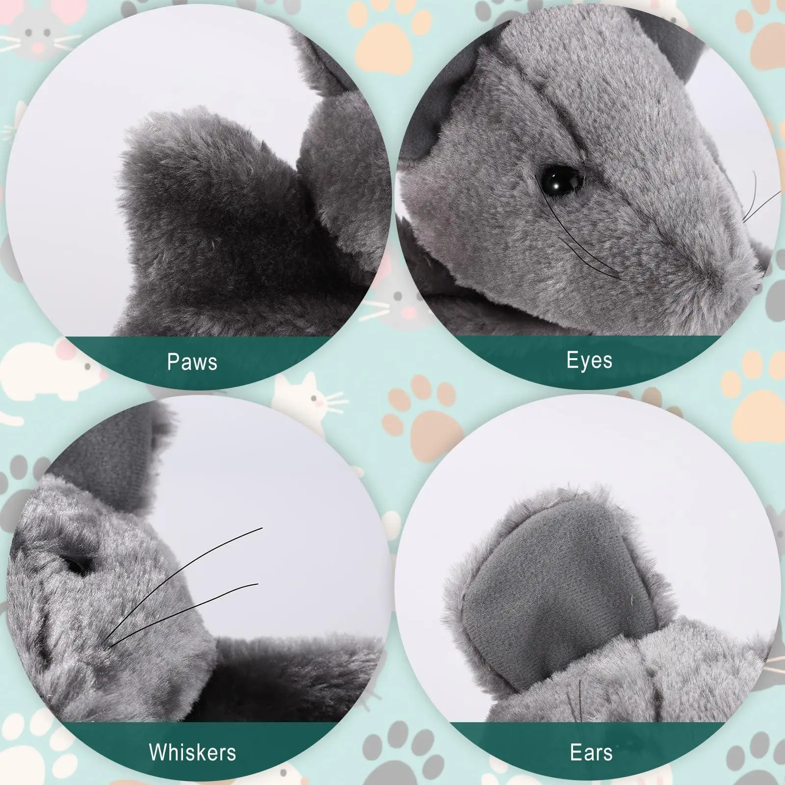 Rato mão fantoche ensino brinquedo de pelúcia presente amantes do animal de estimação gato luta brinquedo luva