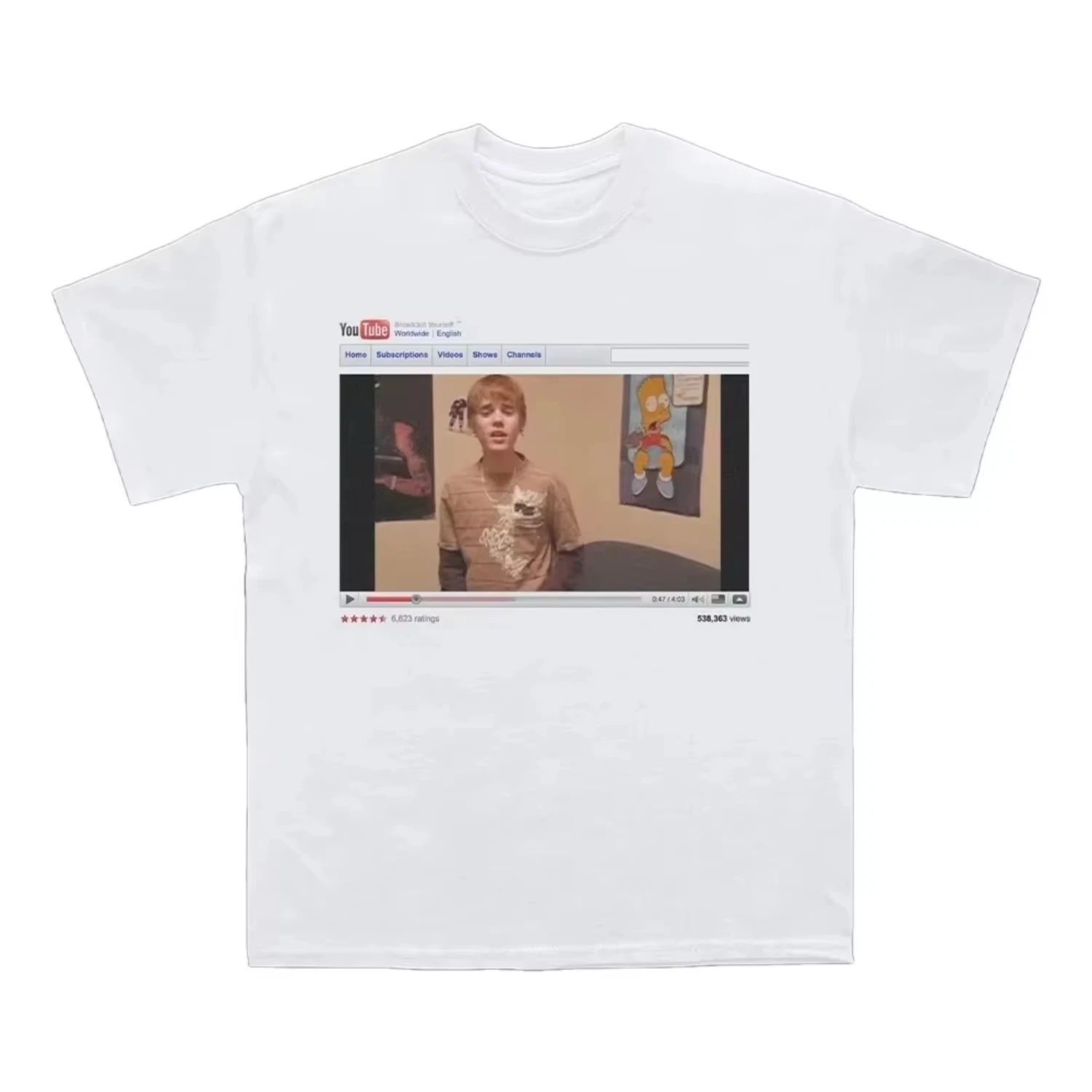 2026 New Justin Bieber Classic Go Viral Video Graphic Cotton Unisex Shirt Summer Vintage Fashion Y2k Men's Women's T-shirt