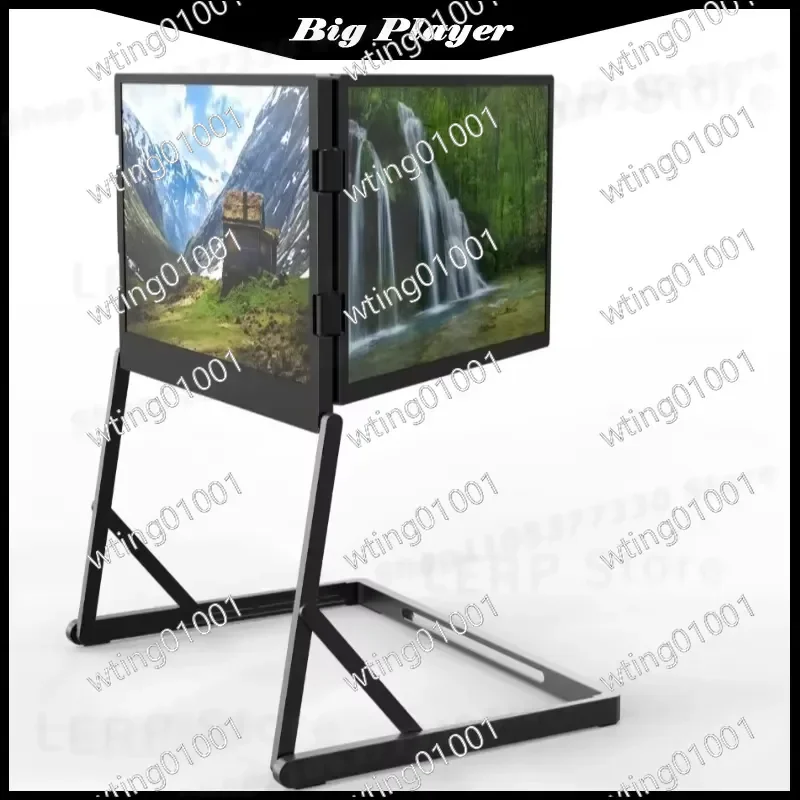 for 14 Inch Portable FHD IPS Monitor 1920x1200 Multi-window Display Screen with Clip Stand for Laptop Phone Gaming Work