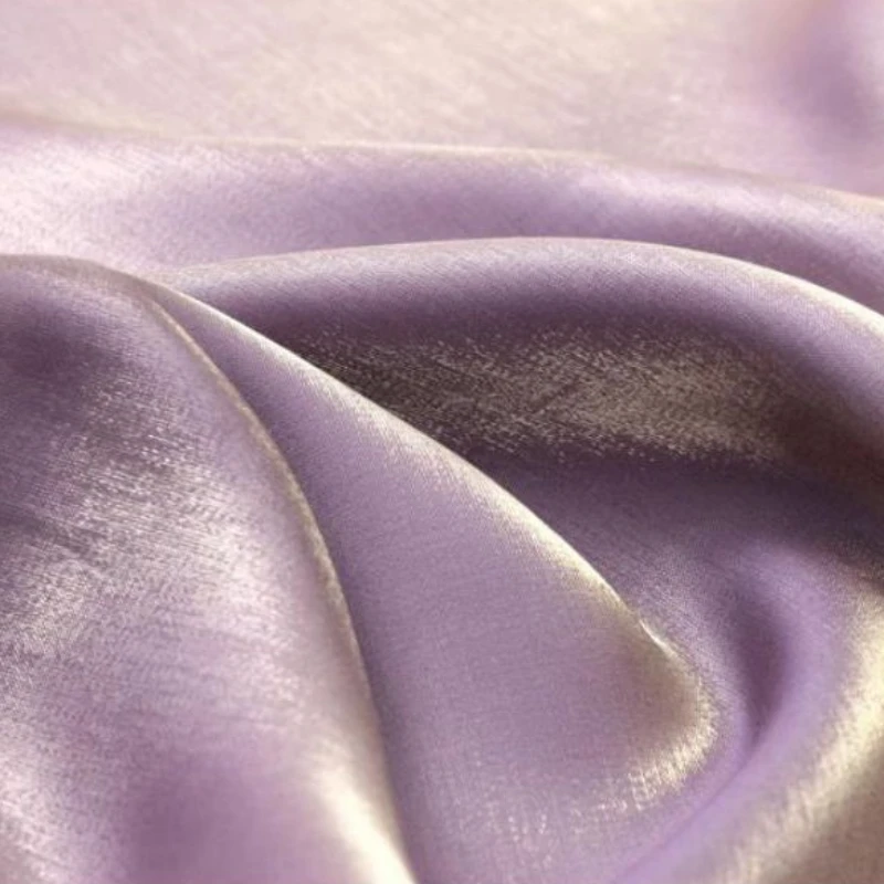 زجاج الحرير الساتان التدرج النسيج لامعة حريري حساسة عالية ثنى فستان رسمي فستان الزفاف لامعة الملابس النسيج