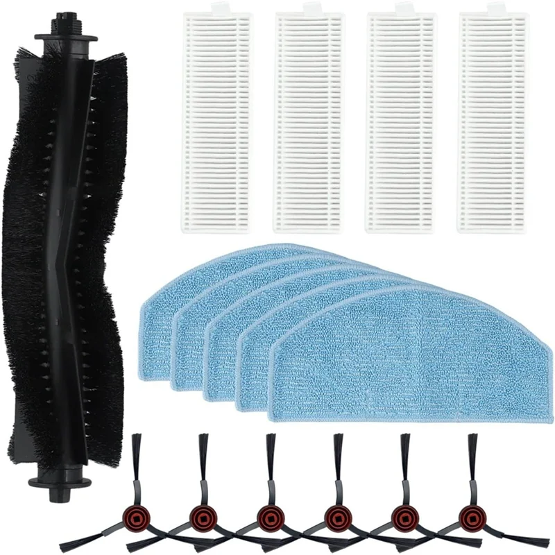 A23F-Replacement Main Brush Mop Cloths Side Brushes Filters Set Fit For Laresar Mars01 For Lubluelu SL68 Robot Vacuum Cleaners P