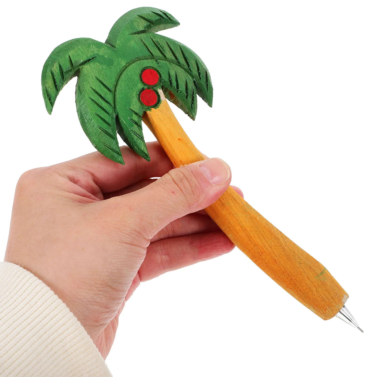 

2 шт. шариковые ручки с кокосовой пальмой, уникальный деревянный ретро-дизайн, гладкий письменный школьный офис, украшения для пляжной вечеринки