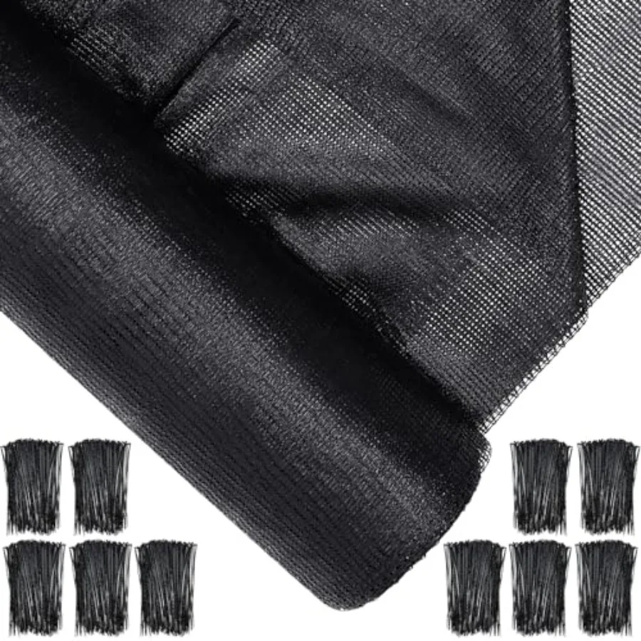 

Ткань для затенения, рулон затеняющей сетки для сада, 70% сетчатая, УФ-стойкая, с креплениями, для патио, улицы, теплиц, заборов, цветов