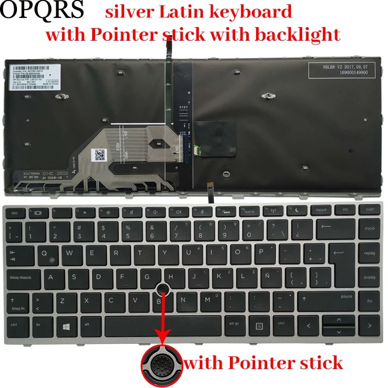 Imagem -06 - Teclado Portátil para hp Probook Russo Eua Espanhol Latim Francês Brasil 640 g4 645 g5 430 g5 440 g5 445 g5 Novo