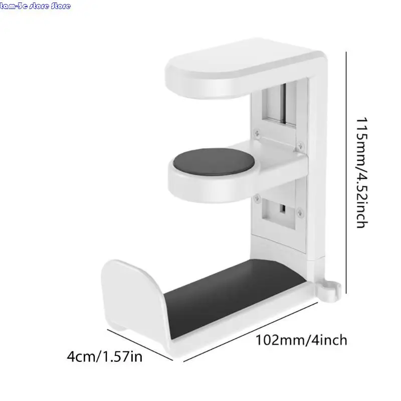 D0UA تحت مكتب Headset Hanger Rotatable Arm Clamp Management Cable Management Rack