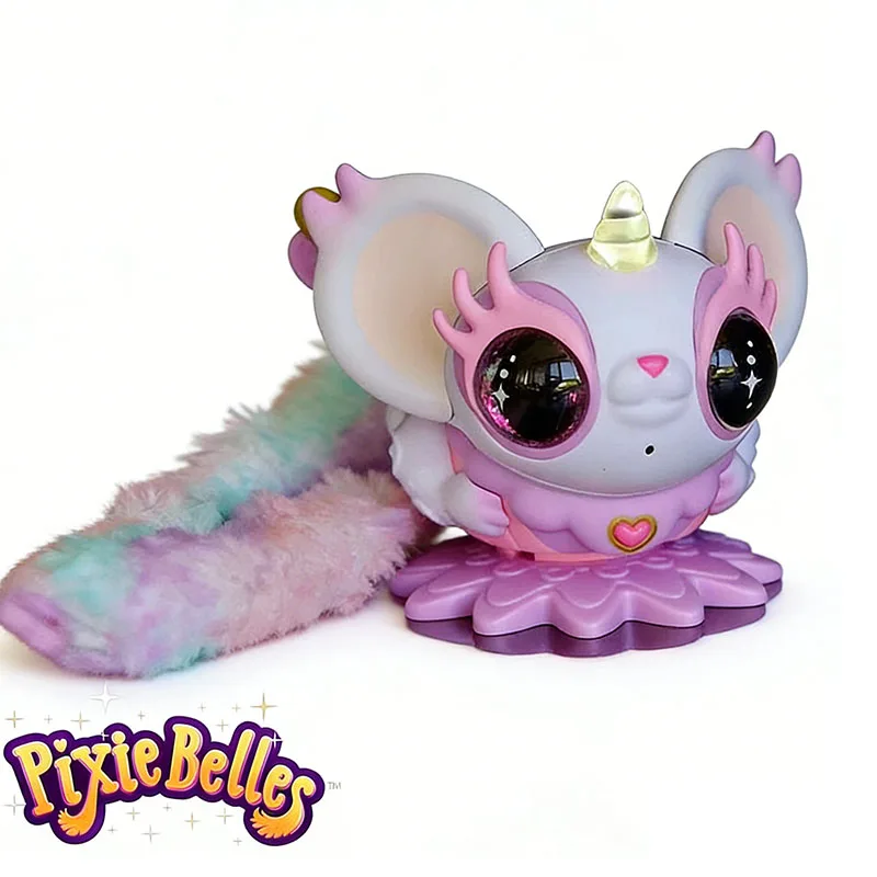 本物の Wowwee Pixie Belles インタラクティブフォックストイ ウェアラブルマジックエルフ 電子音と光のアクションフィギュア キッズガールギフトトイ