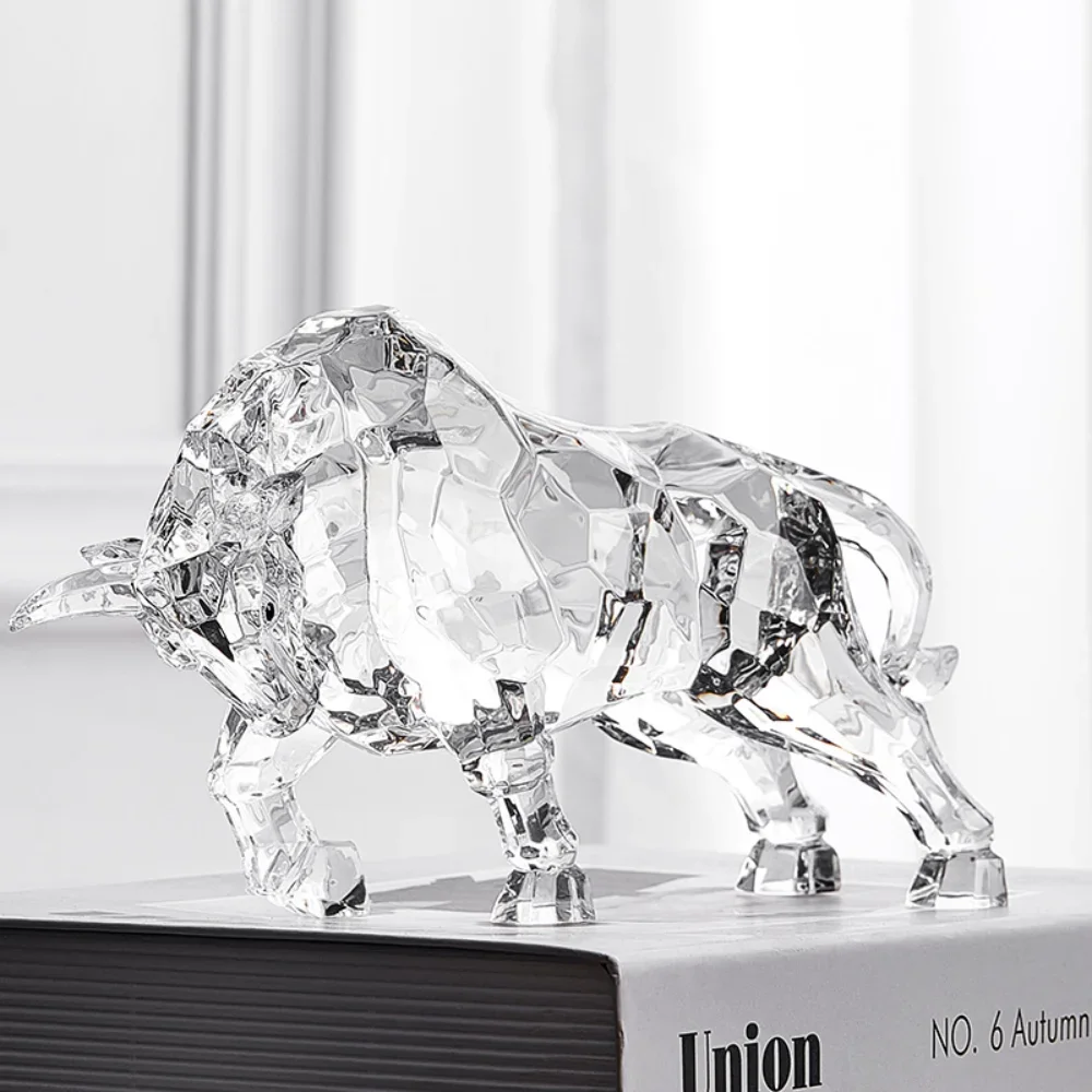 Ornamenti per mucche Crystal Cow Breath Light Luxury Desk decorazioni accessori per la casa soggiorno Tv Cabinet Wine Cooler