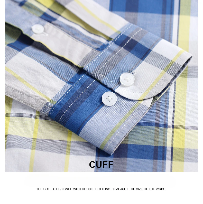 Casual Long-sleeve Shirts for Men Slim Fit Plain Shirt 100%cotton Plaid Striped Tops Soft Designer Fashion Korean Trends Clothes
