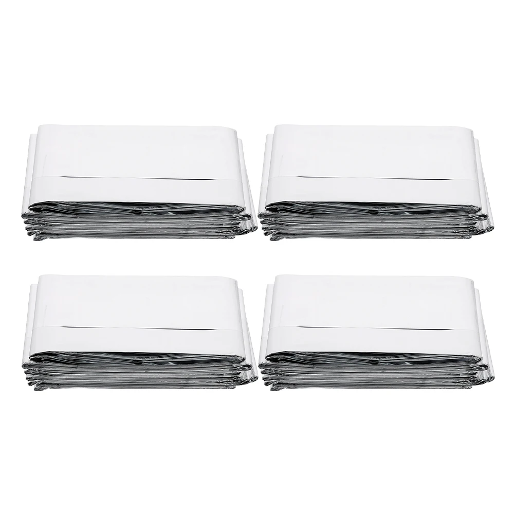 

4pcs Emergency Blanket Thermal Camping Supplies First Aid Compact Multi-use Portable Insulation Outdoor Warm Survival Hiking