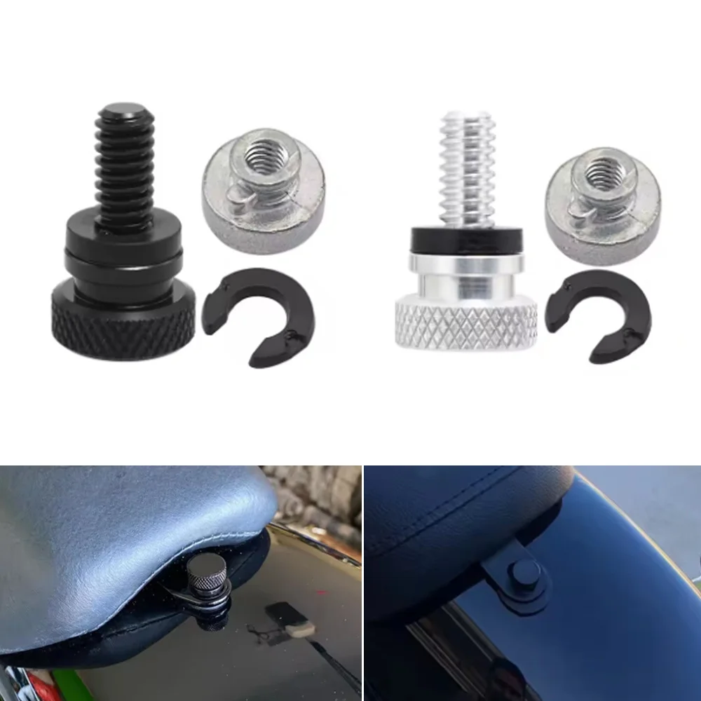 Universal Mini Rear Fender Passenger Seat Bolt Tab Screw For Harley Sportster XL 883 1200 Fatboy Road King Softail Touring