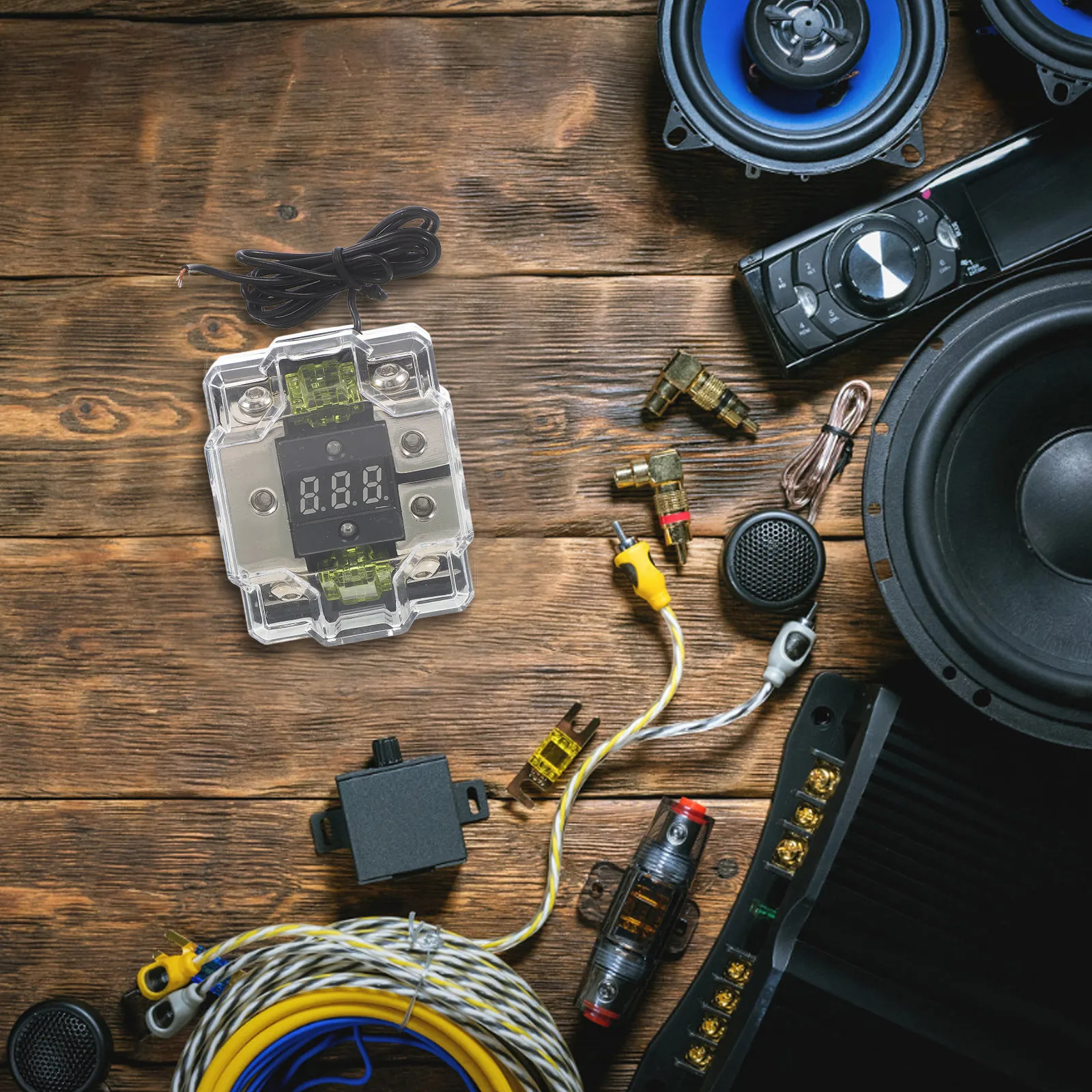 

Digital Fuse For Auto Audio Amp Holder Marine Distribution Block Car Amplifier Speaker Power Auto Audio Amp Fuse Block Supply