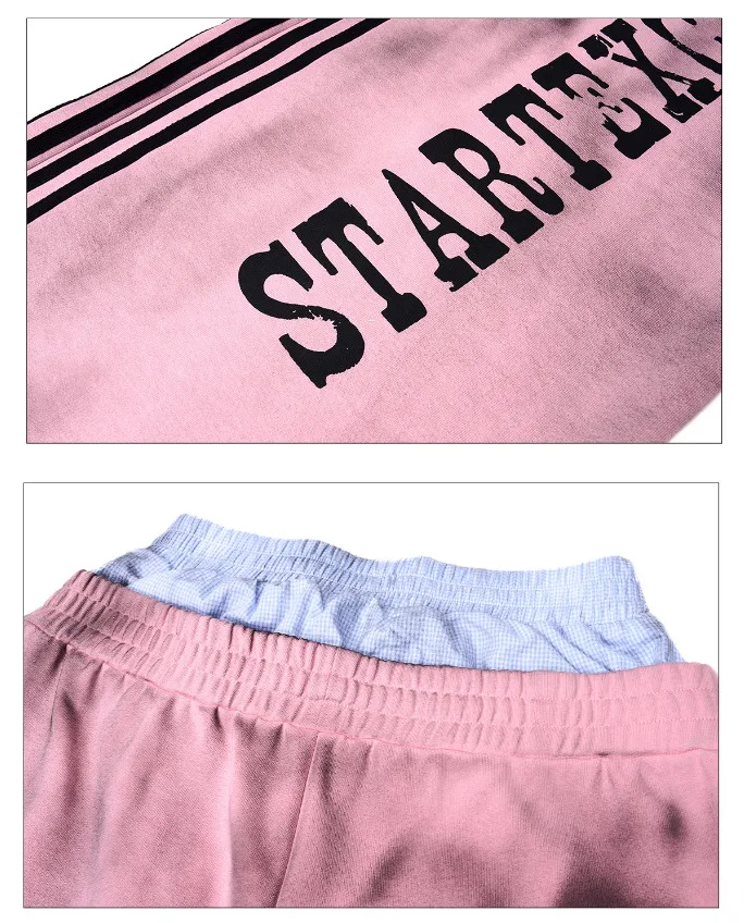 LUZHEN Fashion Personalized Splicing High Waist Straight Sports Casual Pants Men's 2025 Printed Stripe Wide Leg Trousers JY4552