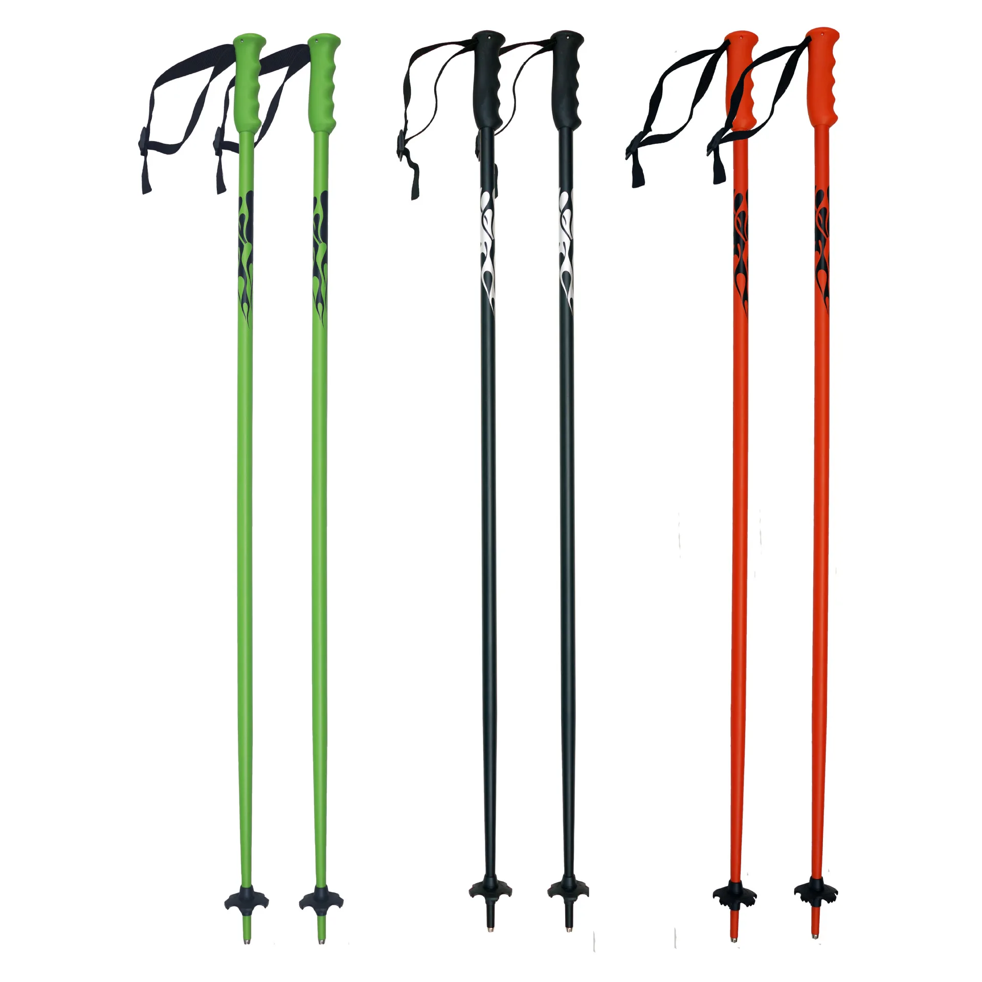 Single Section Aluminum Alloy Rubber 110-130cm High Strength Multifunctional Skiing Equipment Outdoor Alpine Ski Poles