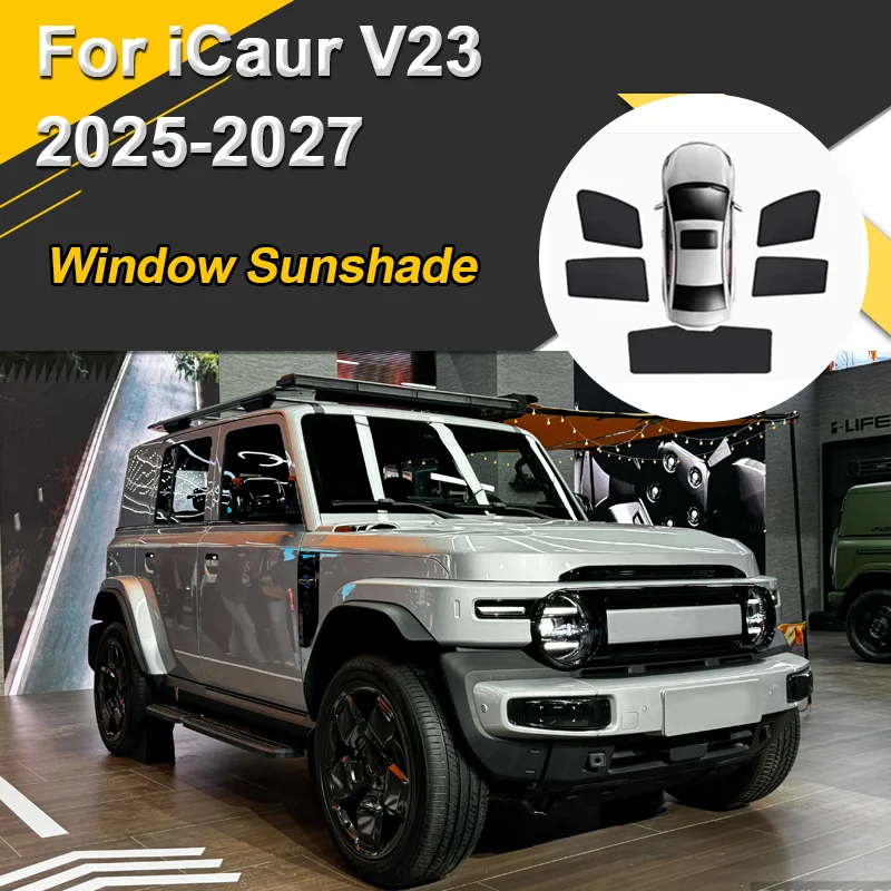 

Car Sun Shades For Chery iCar iCaur V23 2025 2026 2027 Sunshades Magnetic Heat insulation Window Curtain Mesh Visor Accessories