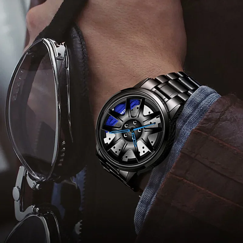 2023 New Automatic Non Mechanical Watch Men\'s Car Wheel Quartz Watch Korean Student Watch Business Watch Watches for Men