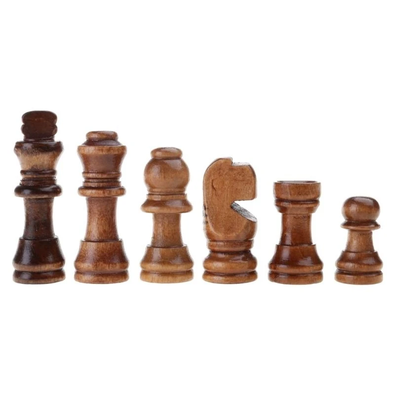 92ME Wooden Chess Pieces Only, 32 Pieces Chessmen Pieces, 2.2Inch King Figures Chess Game Pawns Figurine Pieces Replacements
