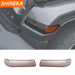 SHINEKA ABS Front Wheel Eyebrow Light Lamp Decoration Cover for Jeep Wrangler JL Gladiator JT 2018-2022 Exterior Accessories