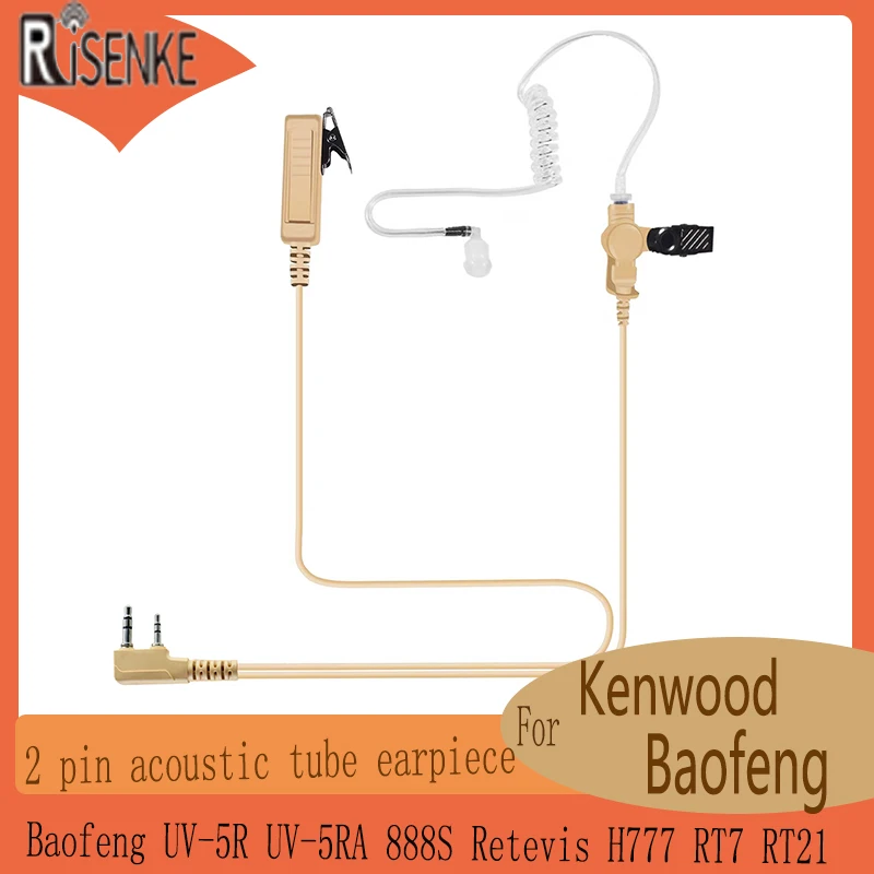 Walkie Talkie Accessorie,Covert,AcousticTube,Earpiece Headset for Kenwood,PUXING Baofeng,UV-5R,UV-5RA,888S,Retevis H777,RT7,RT21