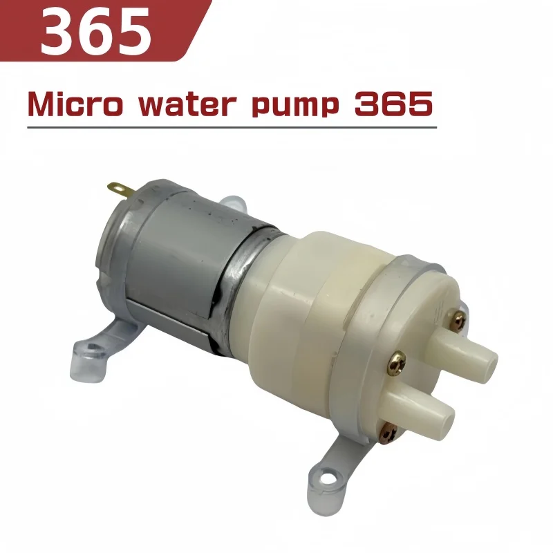 Micro Water Pump 365 Motor DC 12V Self Priming Pump Silent Electric Diaphragm Pump Large Flow 1.45L/Min ABS Food Grade